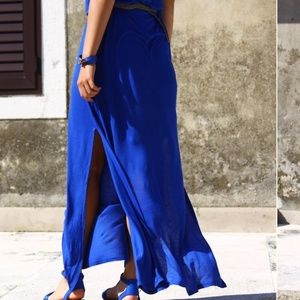 h&m | royal blue sleeveless maxi dress